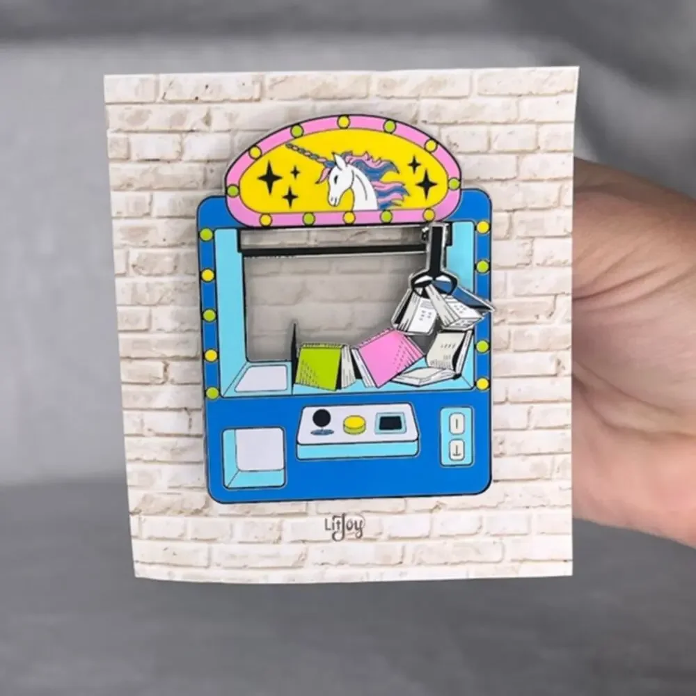 LitJoy Lunacorn Book Claw Machine Pin- Enamel Pin 2025